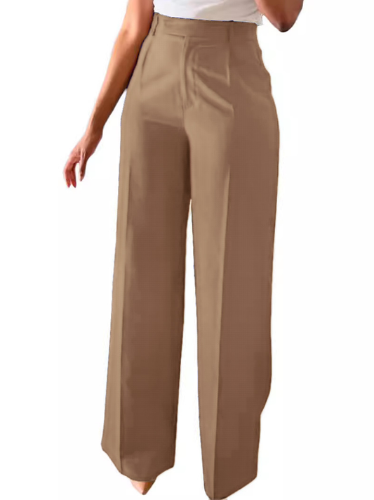 High Waist Straight Leg Pants