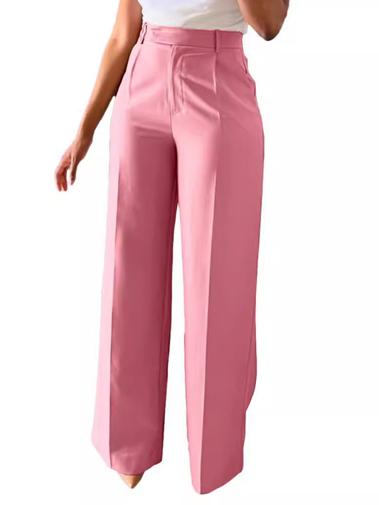 High Waist Straight Leg Pants