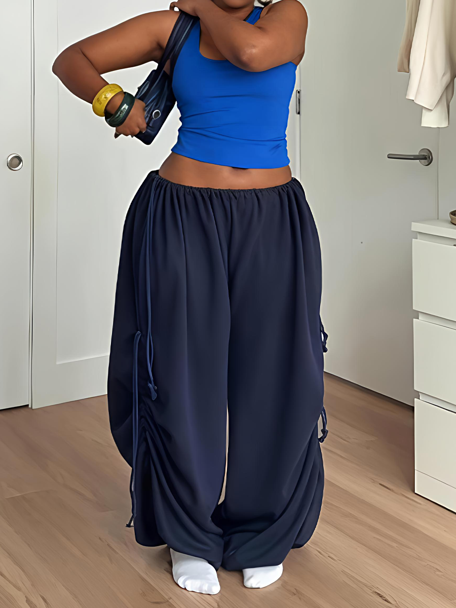 Adjustable Waist Loose Pants